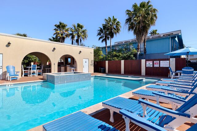 Poolside grill kitchen at Athena Ares Seaside Estate, South Padre Island