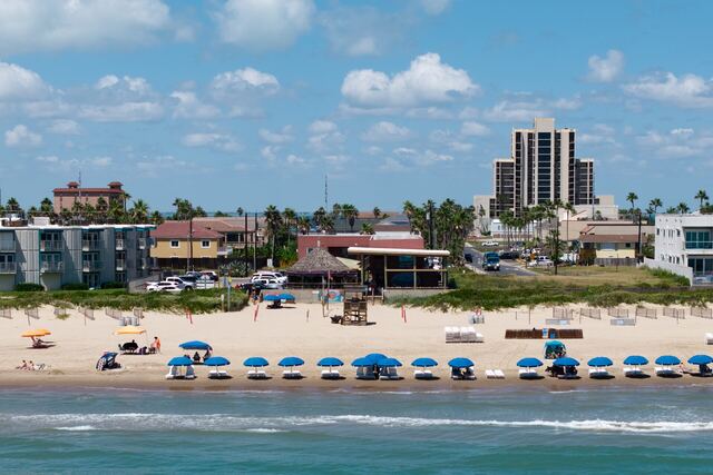 Outdoor dining area at Athena Ares Seaside Estate, South Padre Island